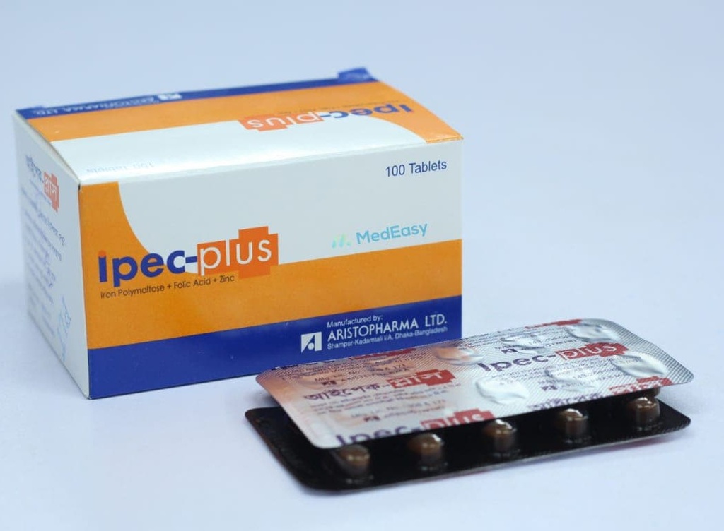 Ipec Plus Tablet Iron Polymaltose Complex + Folic Acid + Zinc Sulfate