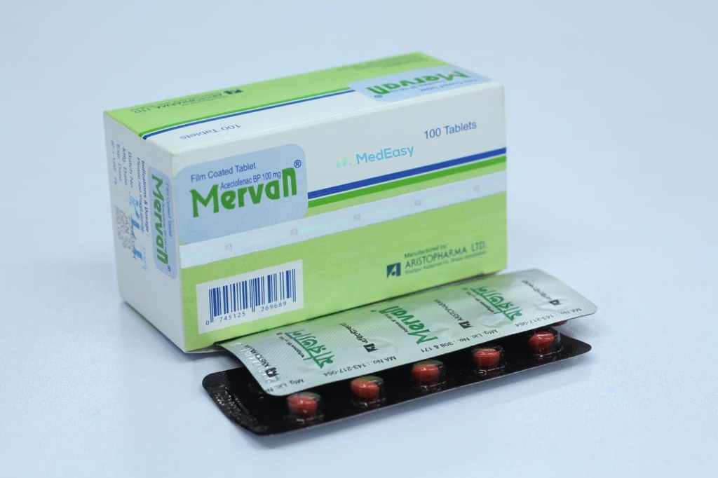 Mervan 100 mg Tablet/10 pes