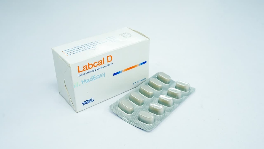Labcal-D500 mg+200 IU Tablet/10 pes