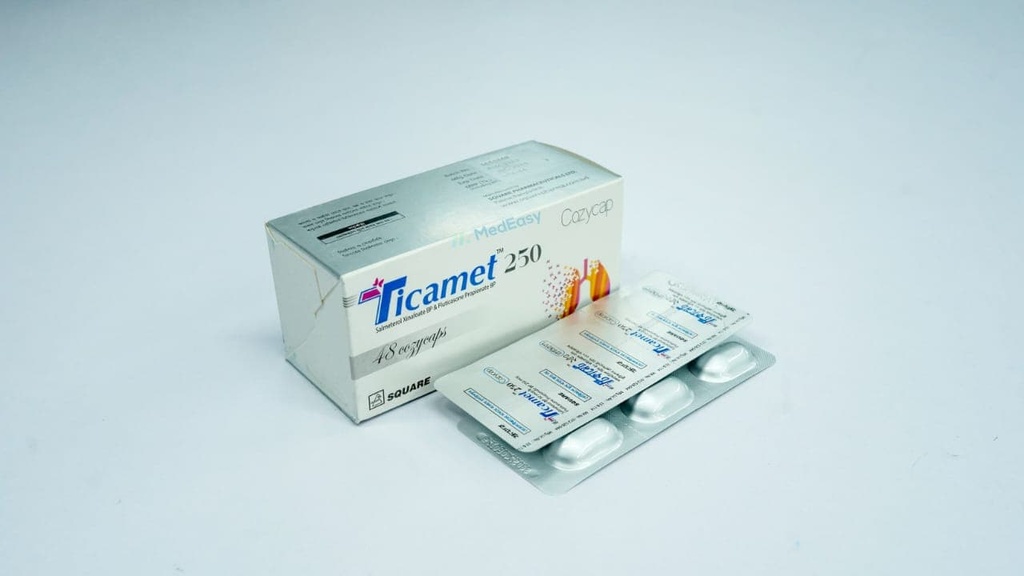 Ticamet50 mcg+250 mcg Inhalation Capsule Salmeterol + Fluticasone Propionate