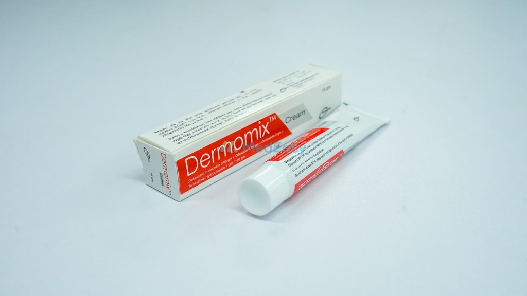 Dermomix15 gm Cream Clobetasol Propionate + Ofloxacin + Ornidazole + Terbinafine