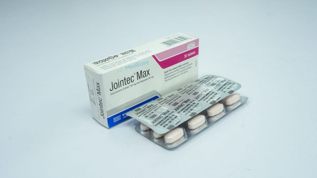 Jointec Max750 mg+50 mg Tablet Glucosamine Sulphate + Diacerein