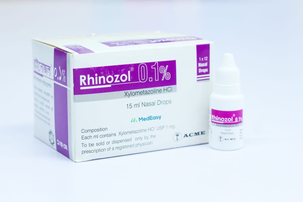 Rhinozol 0.1%15 ml Nasal Drop Xylometazoline