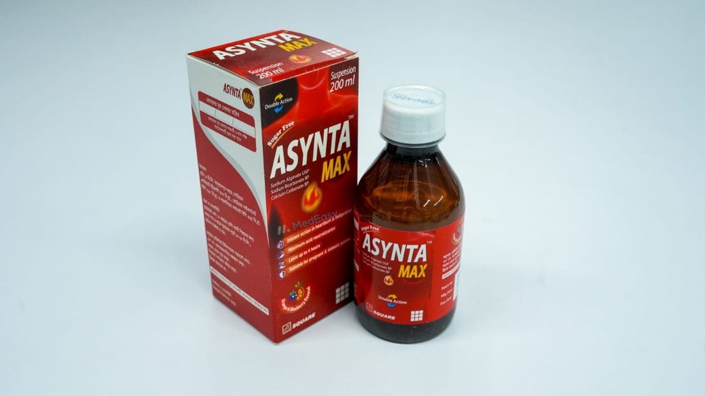 Asynta Max200 ml Oral Suspension Sodium Alginate + Sodium Bicarbonate + Calcium Carbonate
