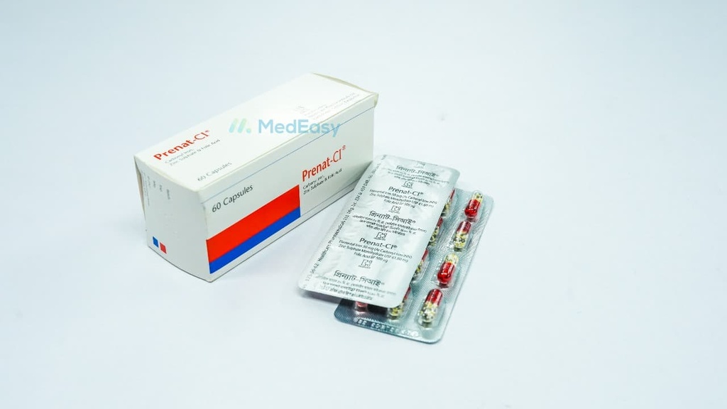 Prenat-CI50 mg+0.5 mg+61.8 mg Capsule Carbonyl Iron + Folic Acid + Zinc Sulfate Monohydrate