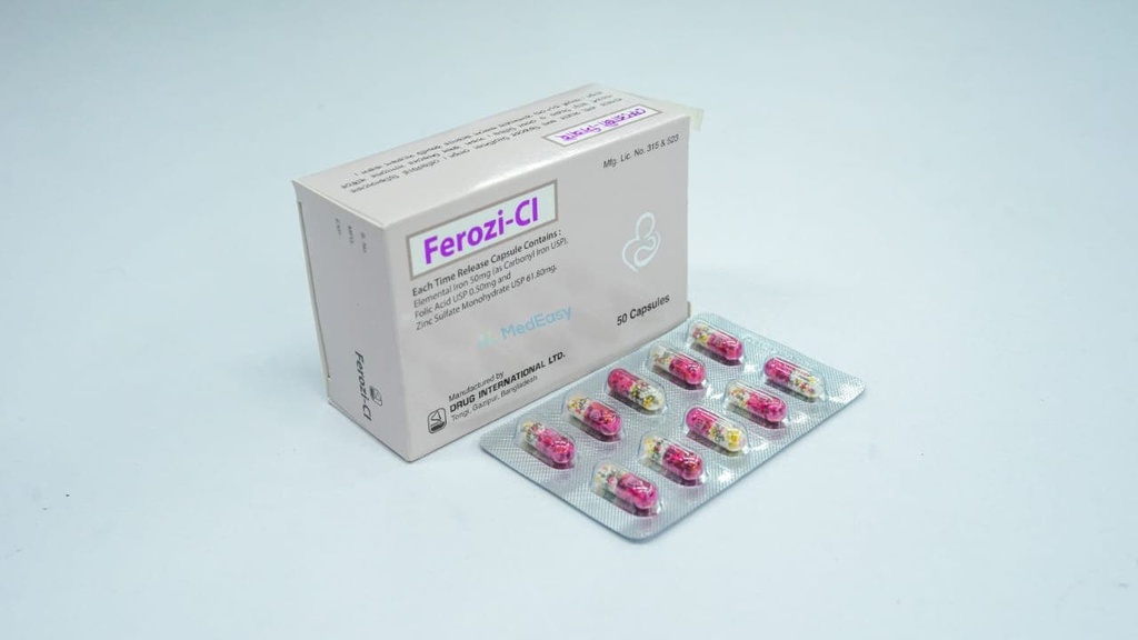 Ferozi-CI Capsule Carbonyl Iron + Folic Acid + Zinc Sulfate