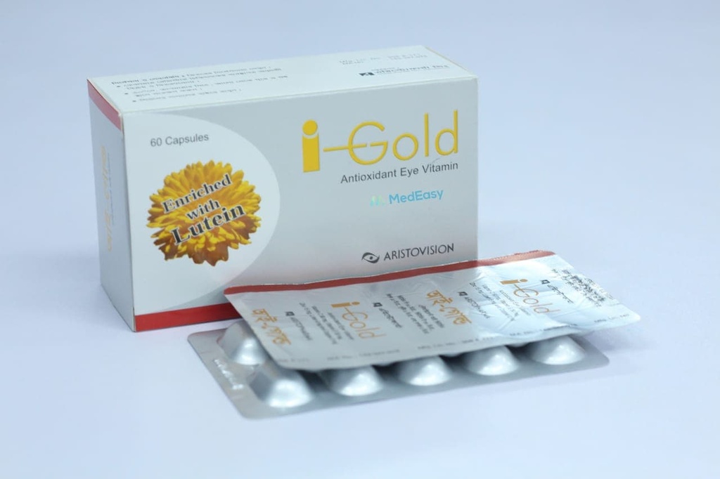 I-Gold Eye Capsule Vitamin C, Vitamin E, Lutein, Copper & Zinc