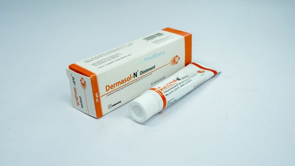 Dermasol-N25 gm Ointment Clobetasol Propionate + Neomycin Sulphate + Nystatin