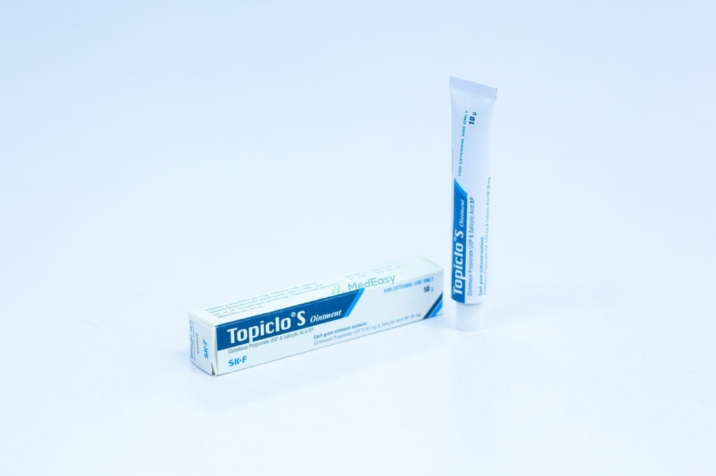 Topiclo S 3%10 gm Ointment Clobetasol Propionate + Salicylic Acid