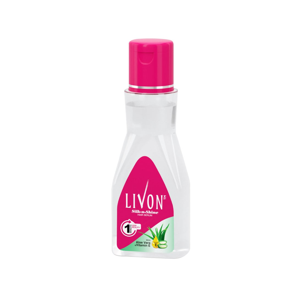 Livon Hair Serum with Argan Oil & Vitamin E for Women & Men, For Frizz Free, Smooth & Glossy Hair, Moisturizes & Detangles Hair, All Hair Types, 18 ml