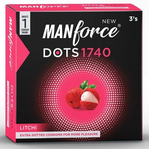 Manforce 1500 Dots Litchi Flavoured