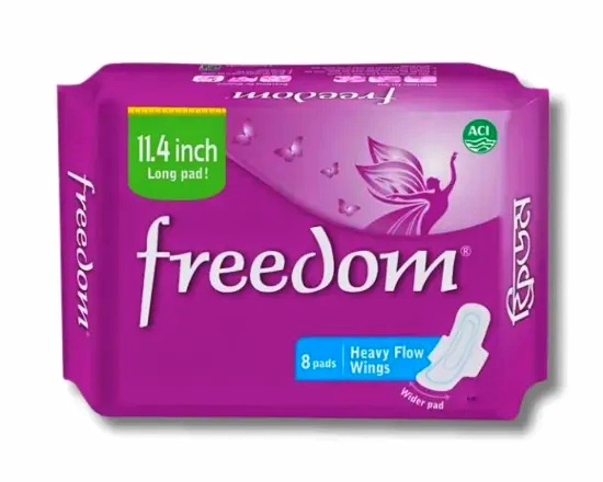 Freedom Super Dry Heavy Flow wings 8 Pads