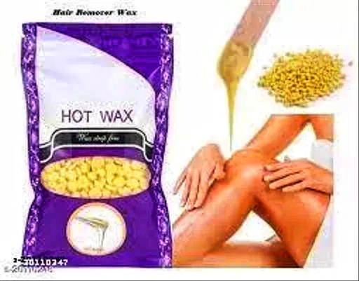 Hard Wax Beans (100g), 10pcs Wooden Waxing Applicator Sticks