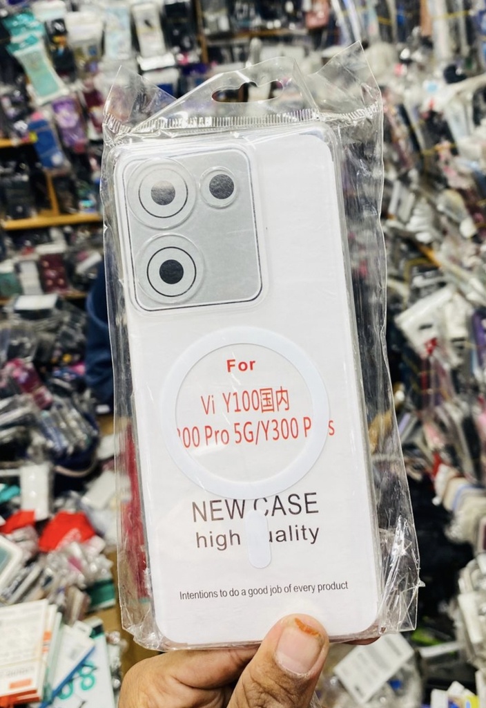 vivo y100  Anti Yellow Transparent MagSafe Stylish Premium Back Cover