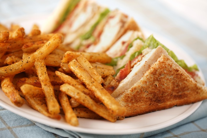 Club Sandwich With Fries