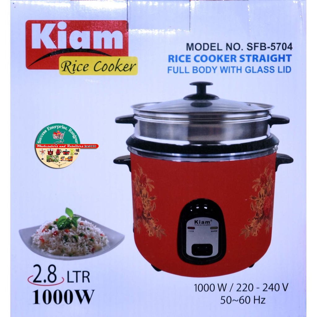 Kiam Rice Cooker 2.8 L Non Stick Rice Pot SFB- 5704