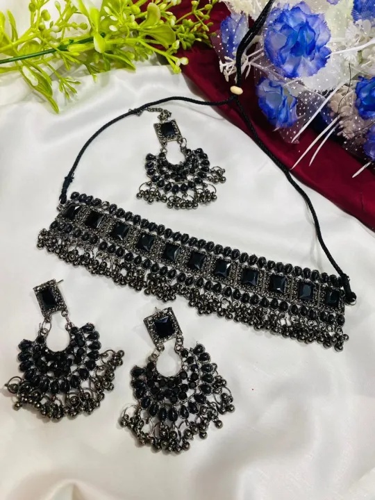 Gold plated thai stone jewellery Necklace set Traditional gold plated