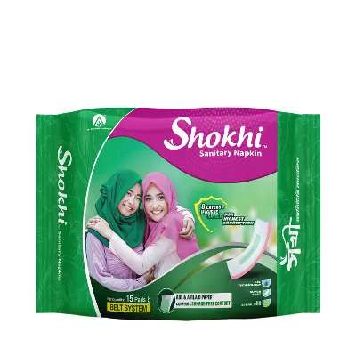 SS2 Shokhi Sanitary Napkin (Belt) 15 pcs