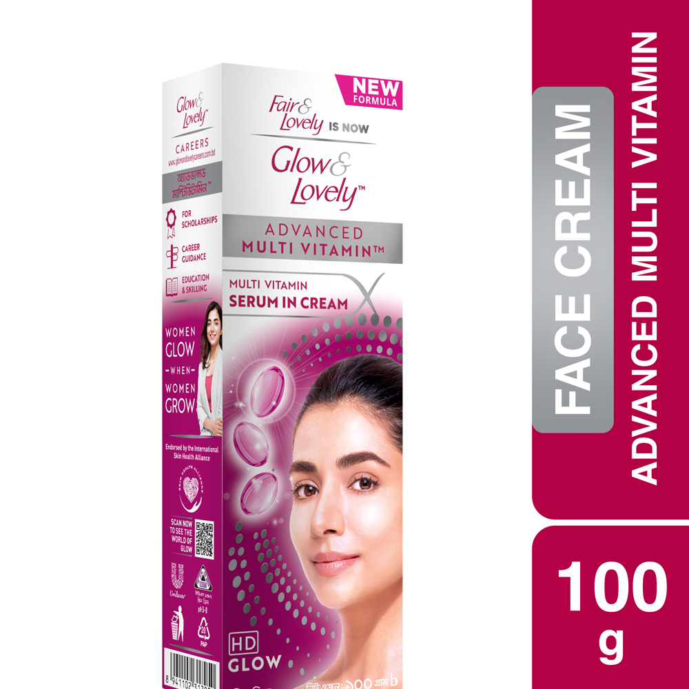 Glow & Lovely Face Cream Advanced Multivitamin 100g Size: 100gm