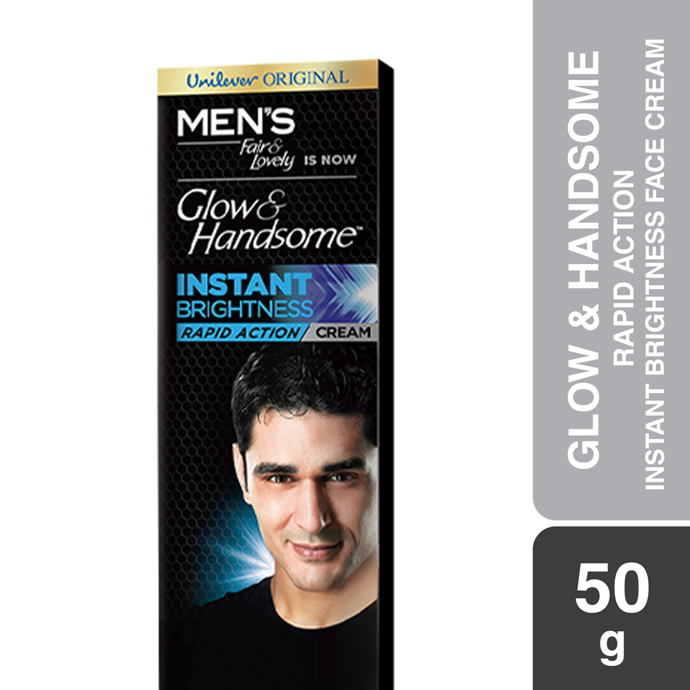 Glow & Handsome Face Cream Rapid Action Instant Brightness 50g Size: 50gm