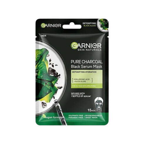 Garnier Pure Charcoal Black Serum Mask 28g