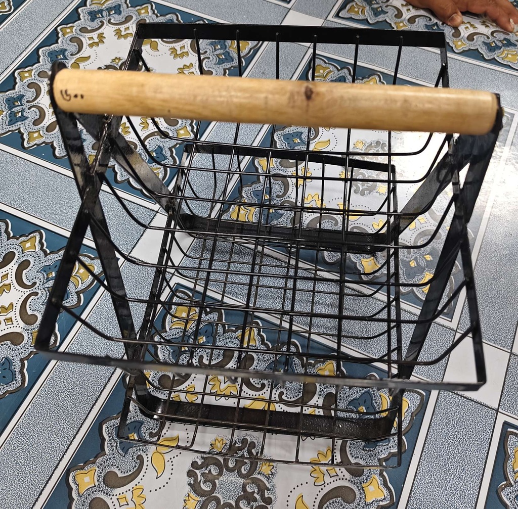 Organize Your Fruits In Style With The 2-Tier Metal Fruit Basket - Black Home Decor For A Chic Kitchen