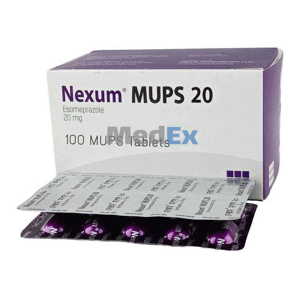 Nexum MUPS Tablet 20 Mg Esomeprazole per Strip