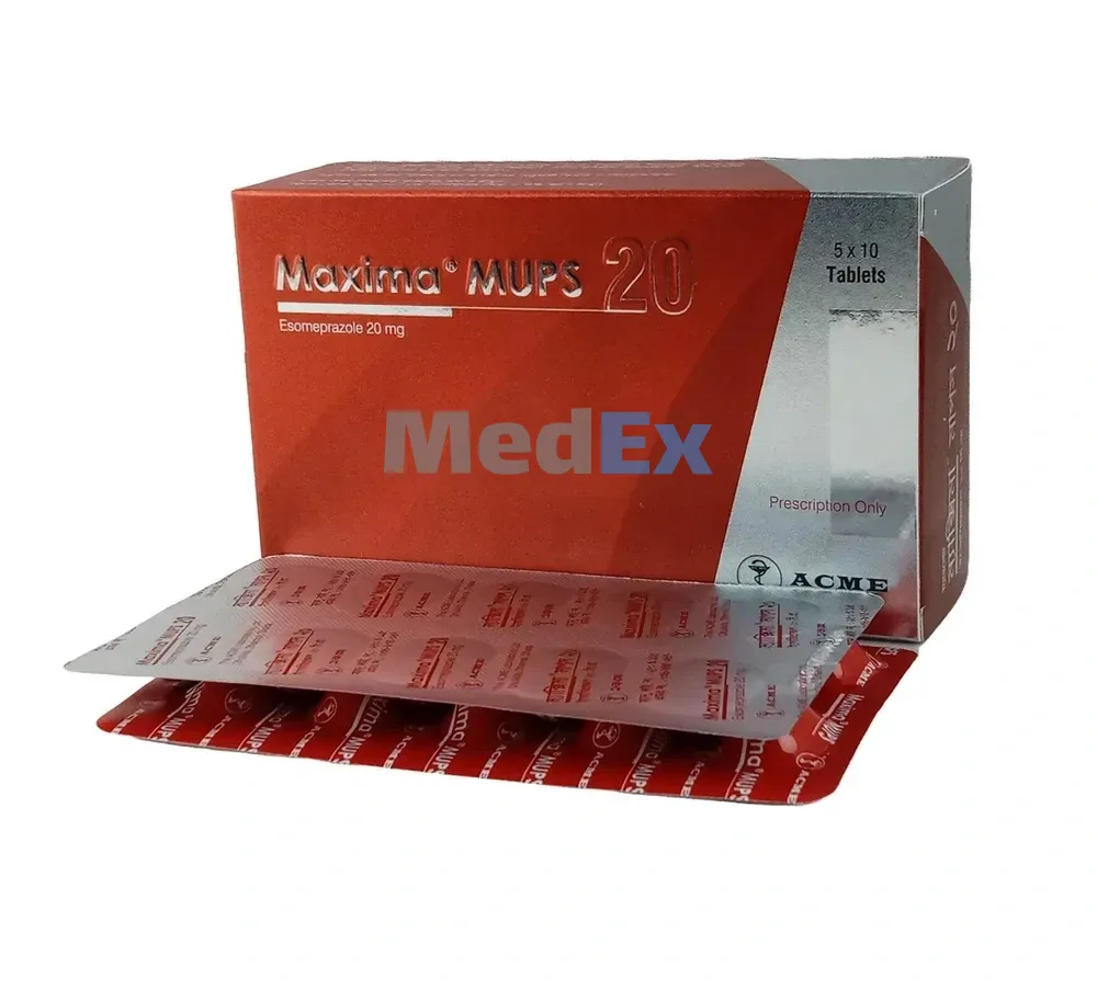 Maxima MUPS Tablet 20 Mg Esomeprazole per Strip