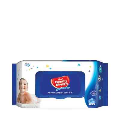 Fresh Happy Nappy Baby Wipes (Pouch Pack) 120 pcs