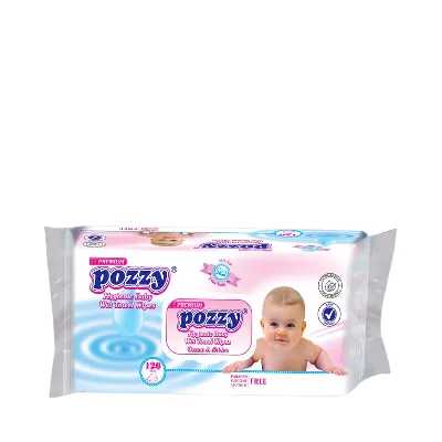 Pozzy Premium Hygienic Baby Wet Towel Wipes 120 pcs
