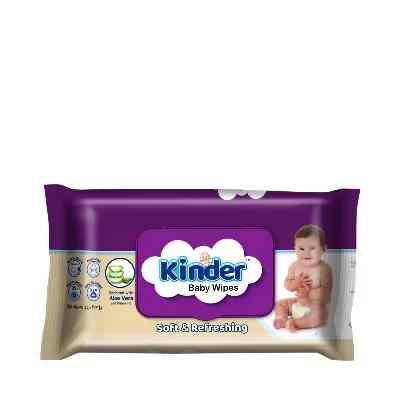 Kinder Wet Wipes Pouch 120 pcs