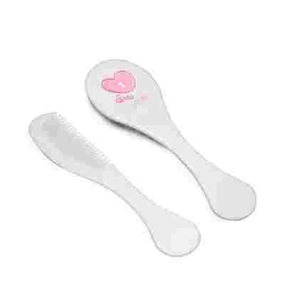 Pur Baby Brush & Comb (Pink) 1 set