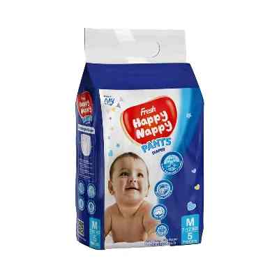 Fresh Happy Nappy Pant Diaper M (7-12 kg) 5 pcs
