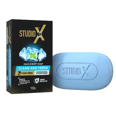 Studio X Clean & Fresh Soap For Men 75 gm