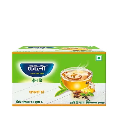 Tetley Green Tea Bag Masala Cha 25 pcs 35 gm