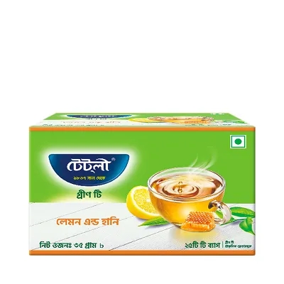 Tetley Green Tea Bag Lemon & Honey 25 pcs 35 gm