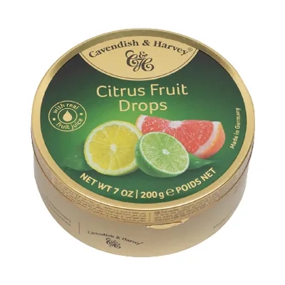 Cavendish & Harvey Candy Citrus Fruit Drops 200 gm