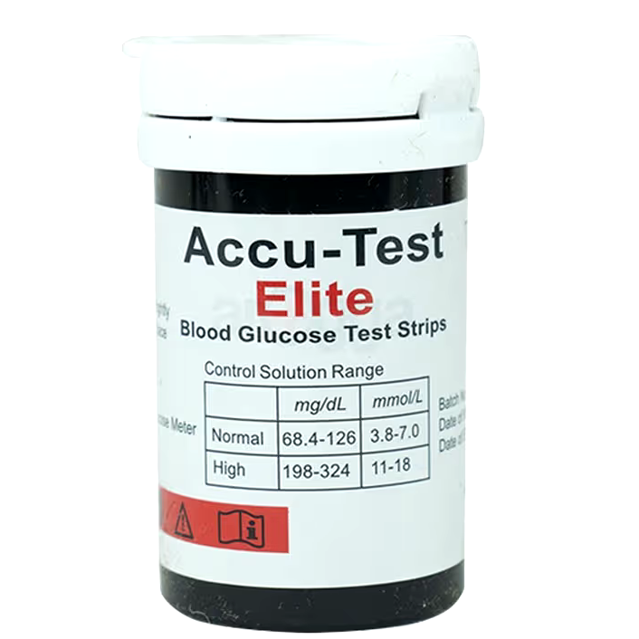 Accu Test Elite Blood Glucose Strip 25's Pack