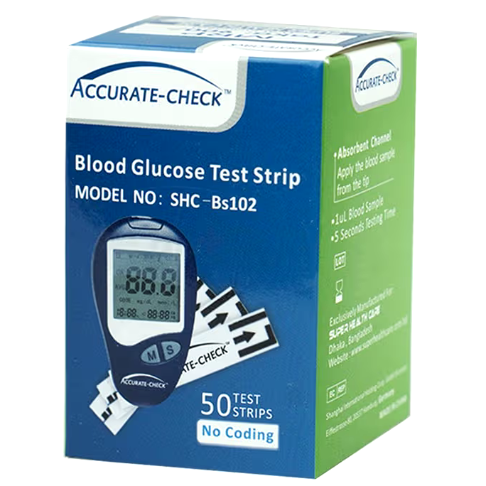 Accurate-Check Blood Glucose Strip 50's Pack