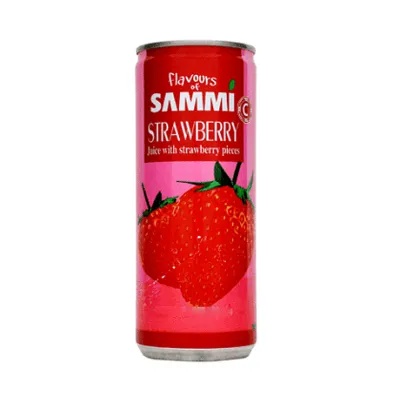 Sammi Strawberry Juice Can 250 ml