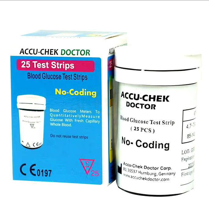 Accu Chek Doctor Blood Glucose Strip 25's Pack