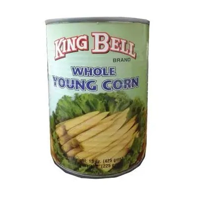 King Bell Whole Baby Corn Tin 425 gm