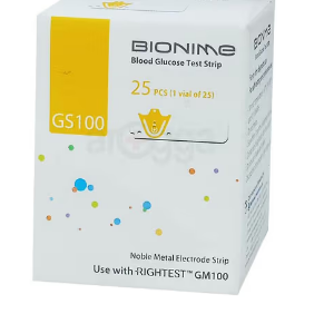 Bionime Blood Glucose GS100 Strip 25's Pack