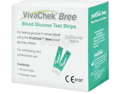 VivaChek Bree Blood Glucose Test Strips 25's Pack
