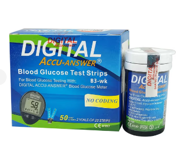 Digital Accu-Answer Blood Glucose Strip 25's Pack