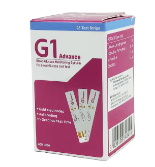 G1 Advance Blood Glucose Strip 25's Pack