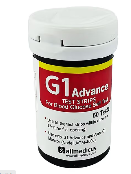 G1 Advance Blood Glucose Strip 50's Vial