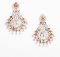 Pearl and Stone Silver Earrings