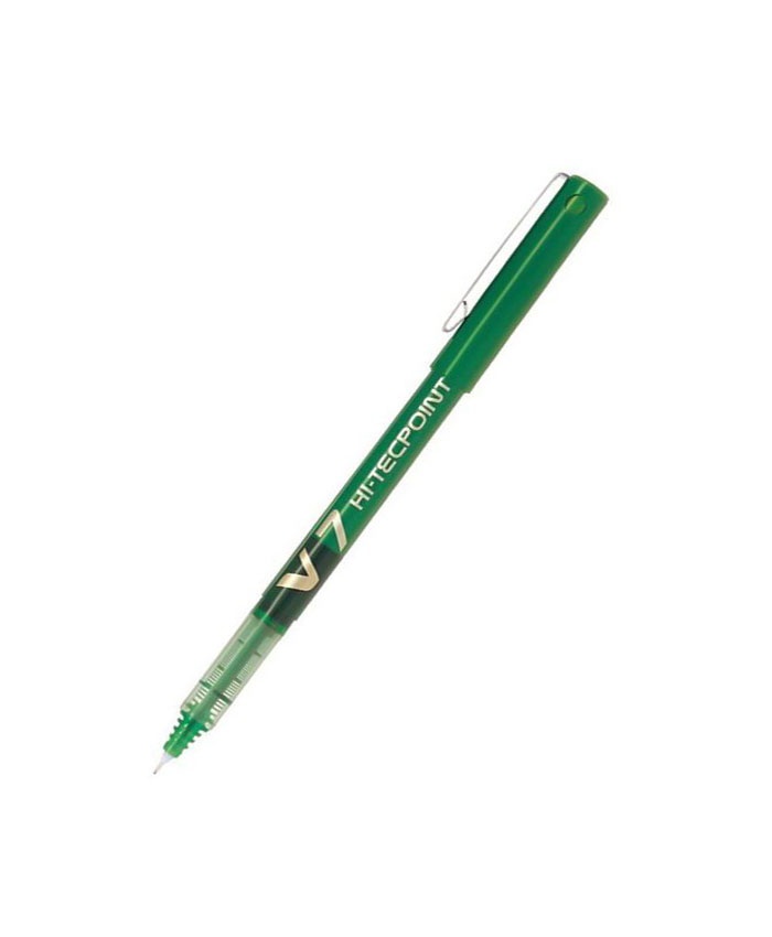 Pilot V7 Hi-Tecpoint Rollerball Pen, 0.7 mm Tip, Green Each
