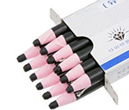 Diamond Glass Marking Pencil, Black (Pack of 12 Pcs)